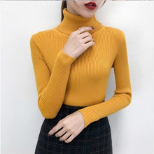 Load image into Gallery viewer, Women Knitted Turtleneck Tight Sweaters - Hyshina
